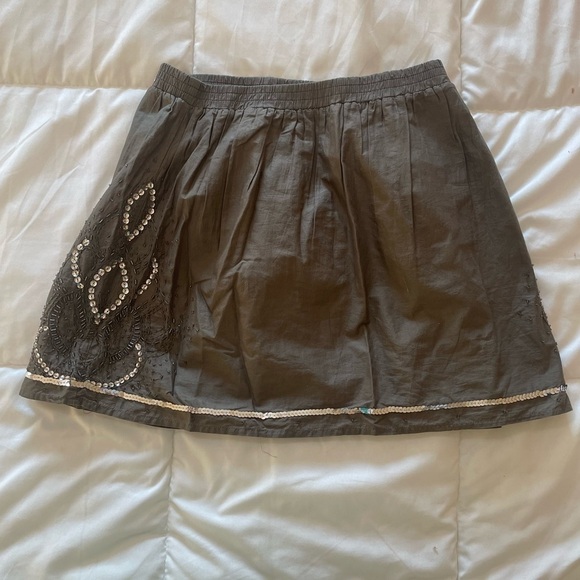 Gap Vintage Mini Sequin Army Green Skirt - Picture 7 of 9